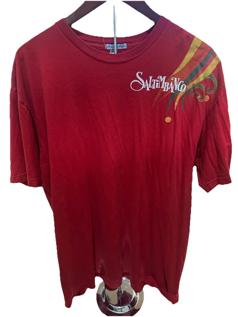 Cirque Du Soleil Saltimbanco T Shirt Red Graphic Circus Show Tee 2XL